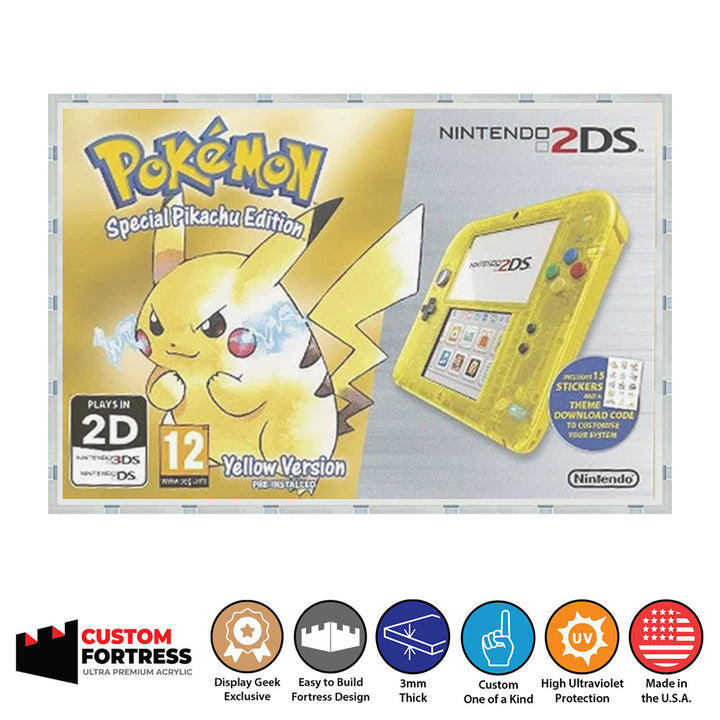 Custom Acrylic Hard Case for NINTENDO 2DS POKEMON RED