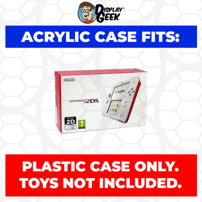 Acrylic Case for Nintendo 2DS Original Video Game Console Box, 4mm thick, UV Resistant & Magnetic Slide Bottom