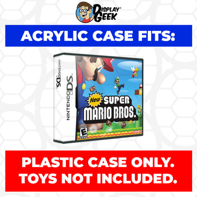 Acrylic Case for Nintendo DS Standard Video Game Cases, 4mm thick, UV Resistant & Magnetic Slide Bottom