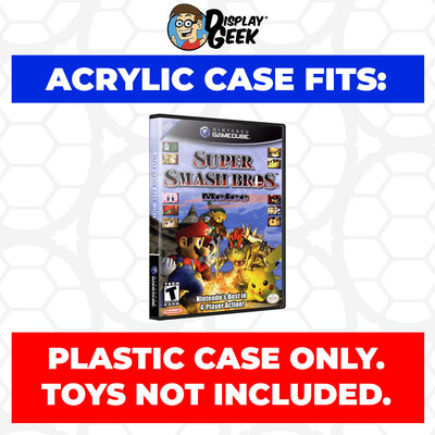 Acrylic Case for Nintendo GameCube Standard Video Game Cases, 4mm thick, UV Resistant & Magnetic Slide Bottom