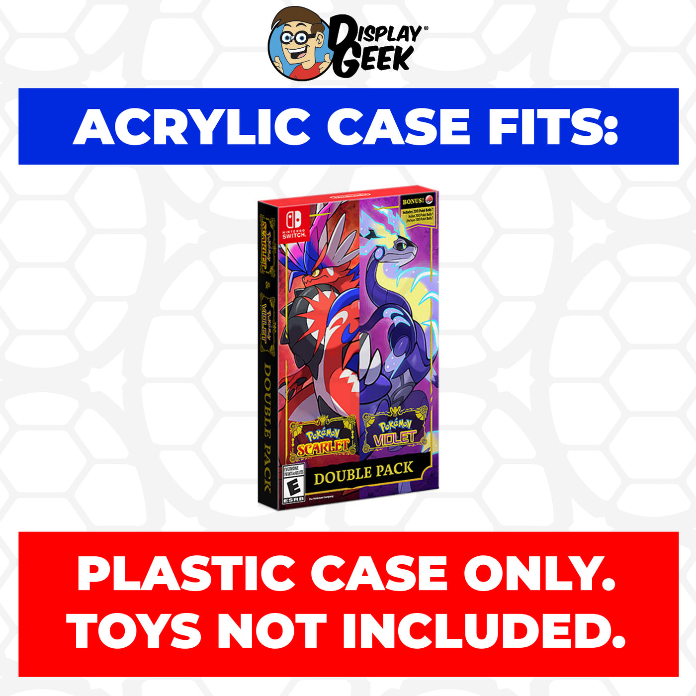 Acrylic Case for Nintendo Switch Pokemon Scarlet & Pokemon Violet Doub ...