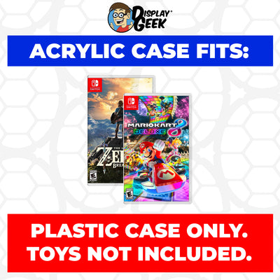 Acrylic Case for Nintendo Switch Standard Video Game Cases, 4mm thick, UV Resistant & Magnetic Slide Bottom