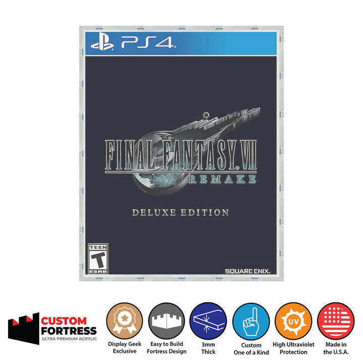Custom Acrylic Hard Case for FFVII REMAKE DELUXE FOR PS4 Video
