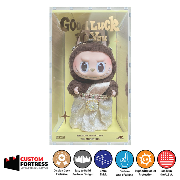 the monsters - best of luck vinyl plush doll Custom Acrylic Hard Case for GOOD LUCK TO YOU LABUBU HANGING CARD Pop