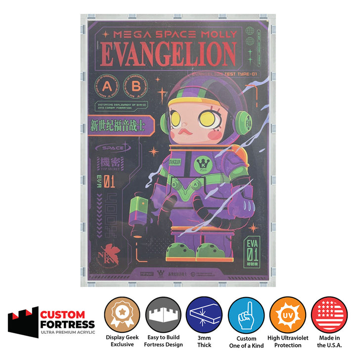 Custom Acrylic Hard Case for MEGA SPACE MOLLY 400% EVANGELION Pop
