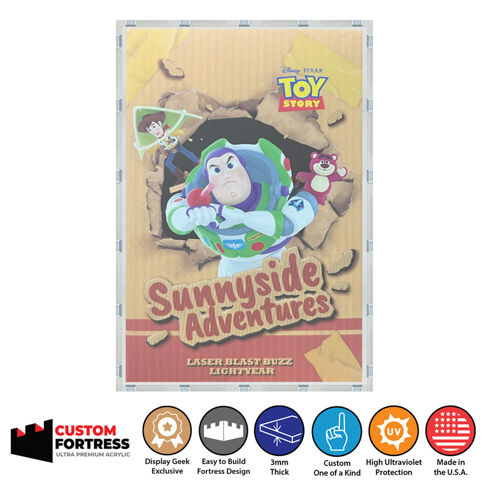 Custom Acrylic Hard Case for TOY STORY SUNNYSIDE ADVENTURES BLIND BOX Pop Mart Box (3mm thick, UV Resistant) Fits 4.3h x 2.8w x 2.8d