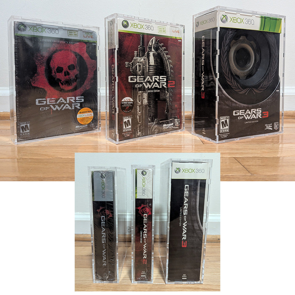 gears of war xbox 360 Custom Acrylic Hard Case for XBOX 360 GEARS OF WAR COLLECTORS EDITION