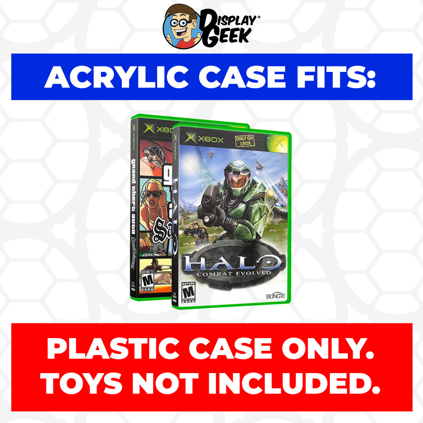 Acrylic Case for XBOX Standard Video Game Cases, 4mm thick, UV Resistant & Magnetic Slide Bottom