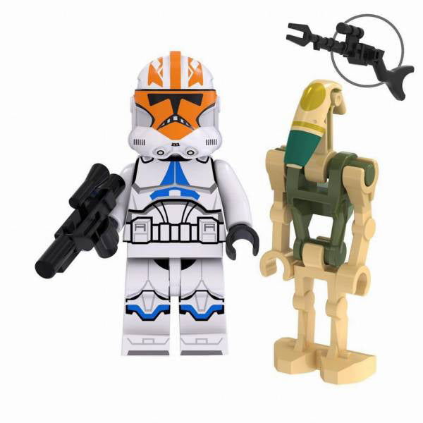 332nd Company Ahsoka's Clone Trooper & Battle Droid (Star Wars) - Custom Building Blocks Mini Figures Compatible with LEGO