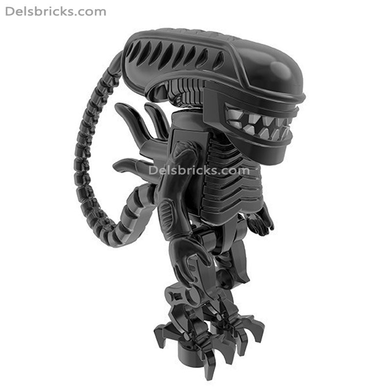 Xenomorph Black (Alien) - Custom Building Blocks Mini Figures Compatible with LEGO