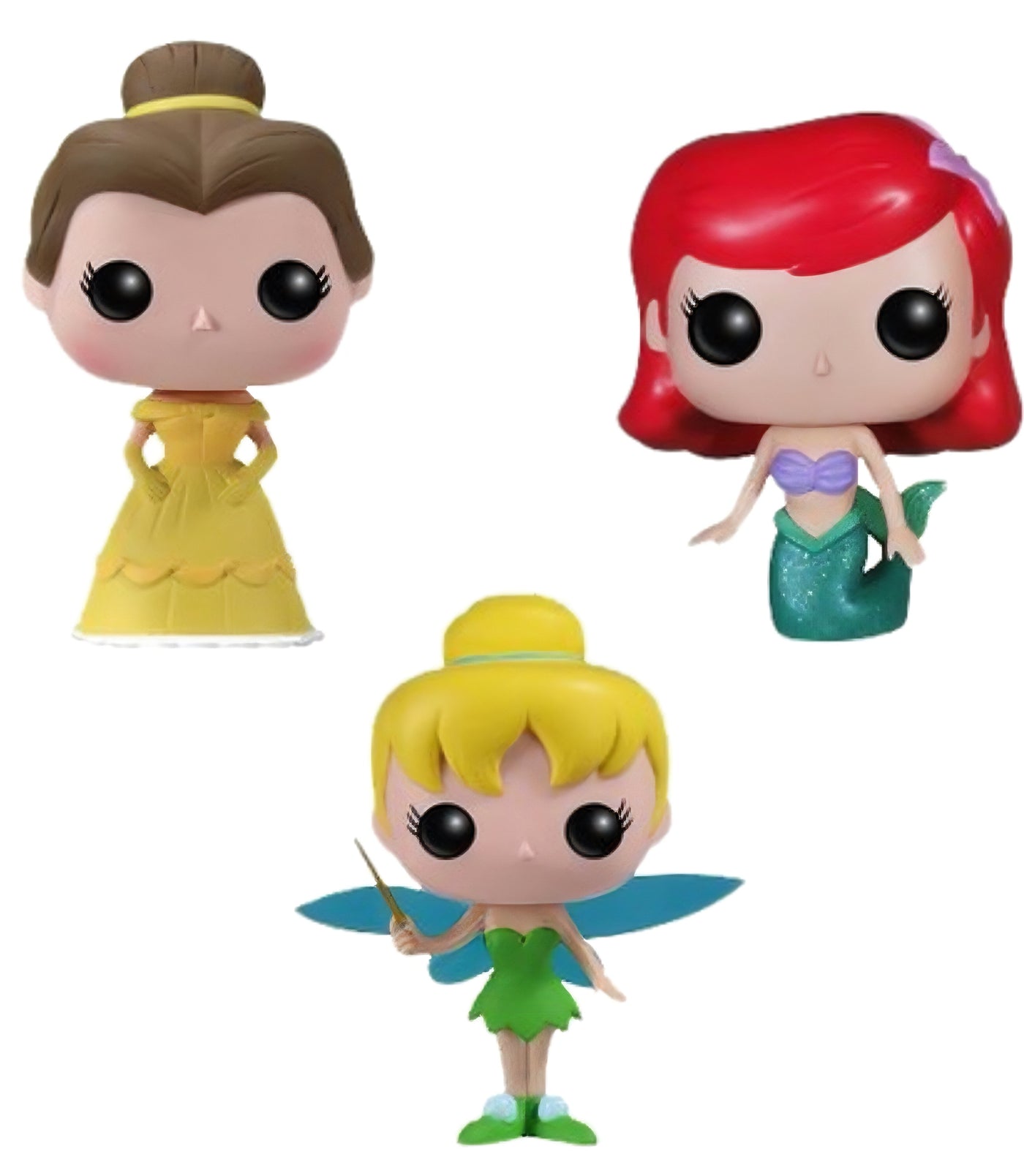 Pocket POP! Disney: 07 Princesses, Belle / Tinker Bell / Ariel (3-PK)