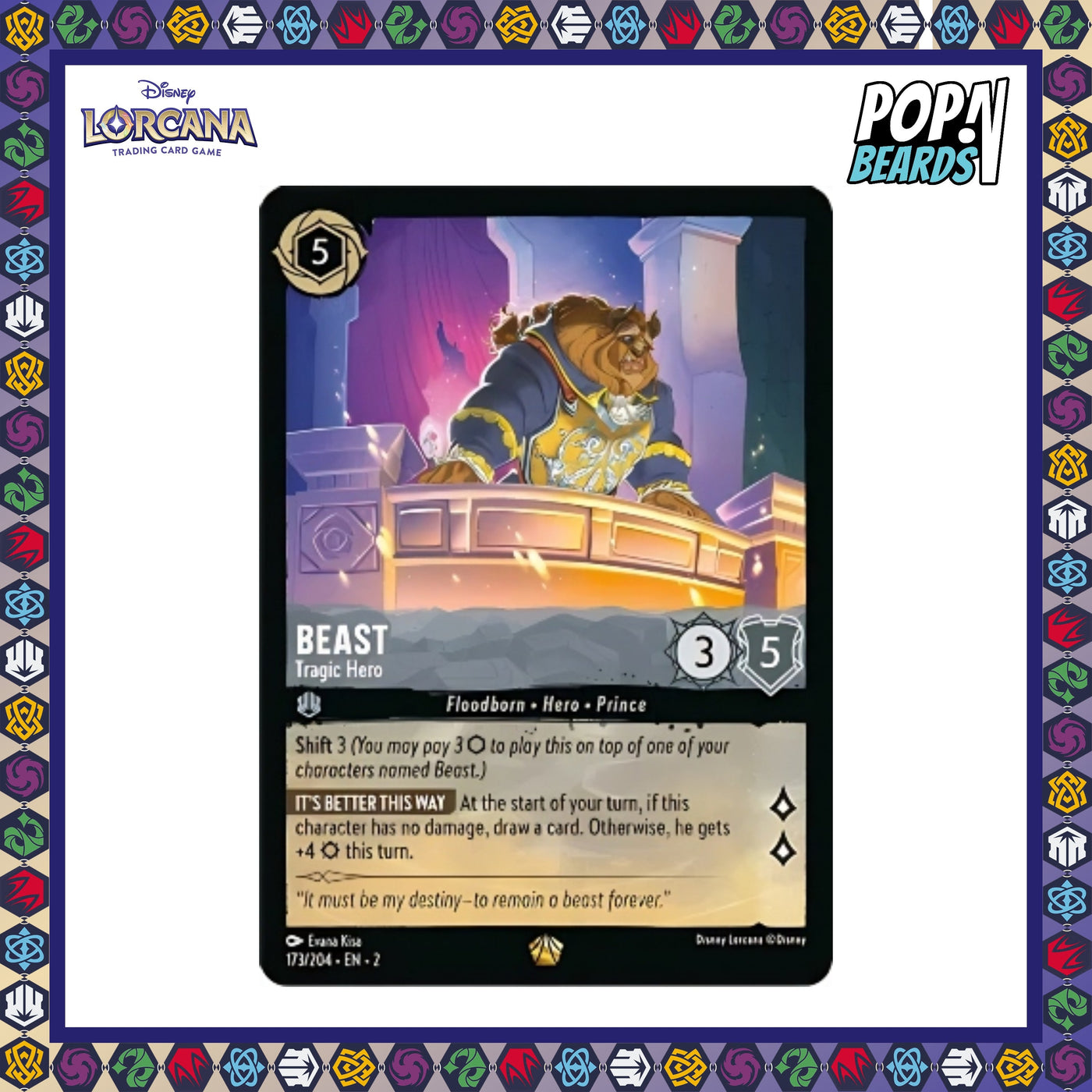 Disney Lorcana: ROTF, 173/204 Beast (Tragic Hero) (L)