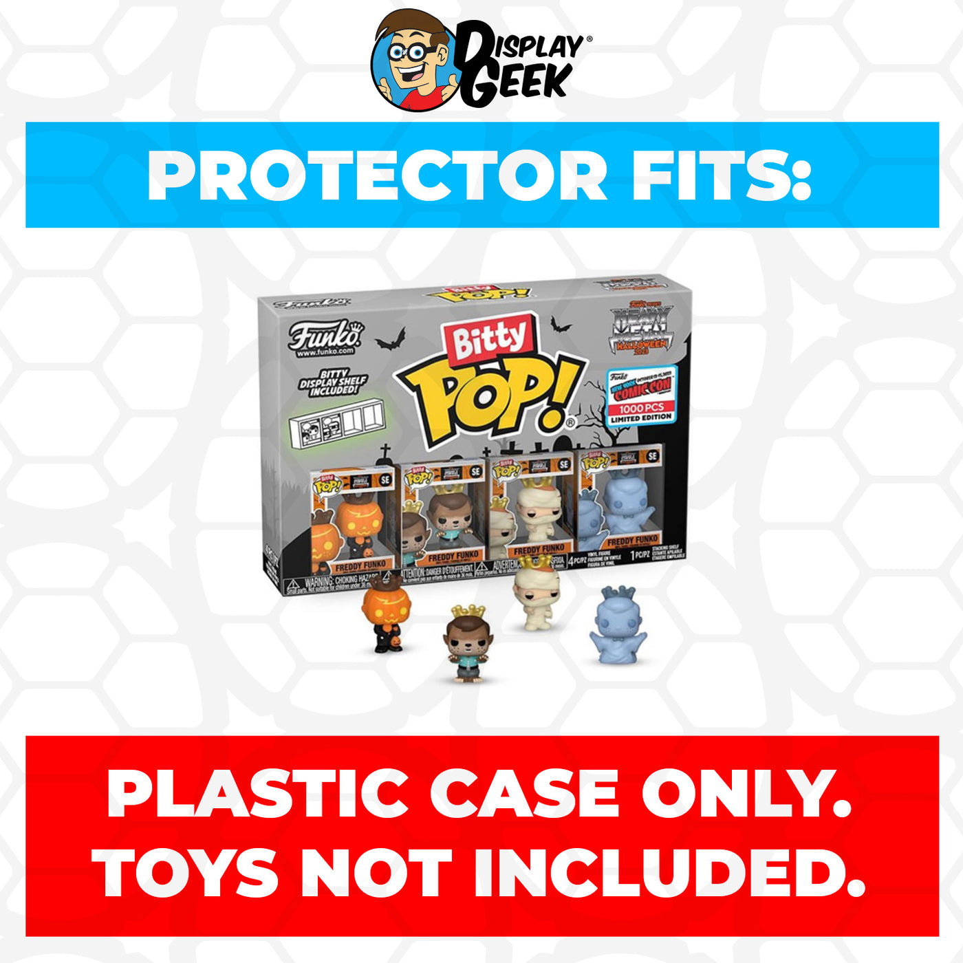 Pop Protector for Bitty Pop Freddy Heavy Metal Halloween Series Outer Box Funko on The Protector Guide App by Display Geek