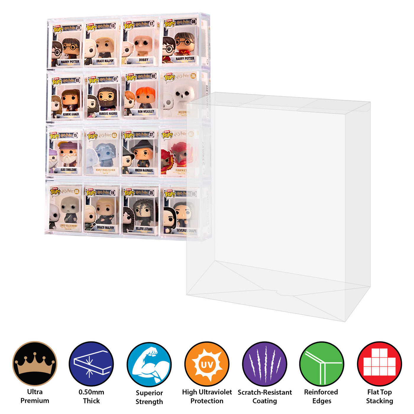 pop protector for bitty pops best funko pop protectors thick strong uv scratch flat top stack vinyl display geek plastic shield vaulted eco armor fits collect protect display case kollector protector