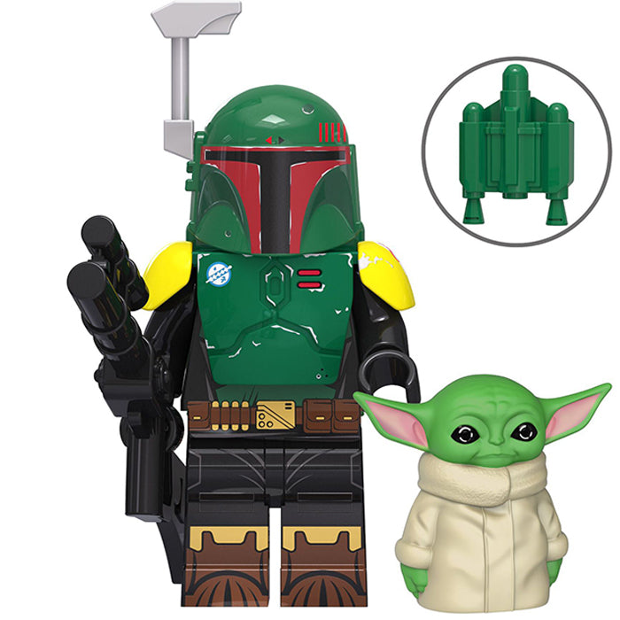 Boba Fett & Grogu (Star Wars) - Custom Building Blocks Mini Figures Compatible with LEGO