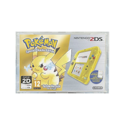 Nintendo 2DS Pokemon Yellow Red Blue Pop Fortress Acrylic Display Case for Funko Pop Vinyl Grails Vaulted Figures by Display Geek