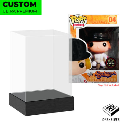 4 inch standard custom acrylic ultra premium best funko pop hard protectors thick strong vinyl pop shield vaulted armor collect protect display geek exclusive wall mount case c3 shelves