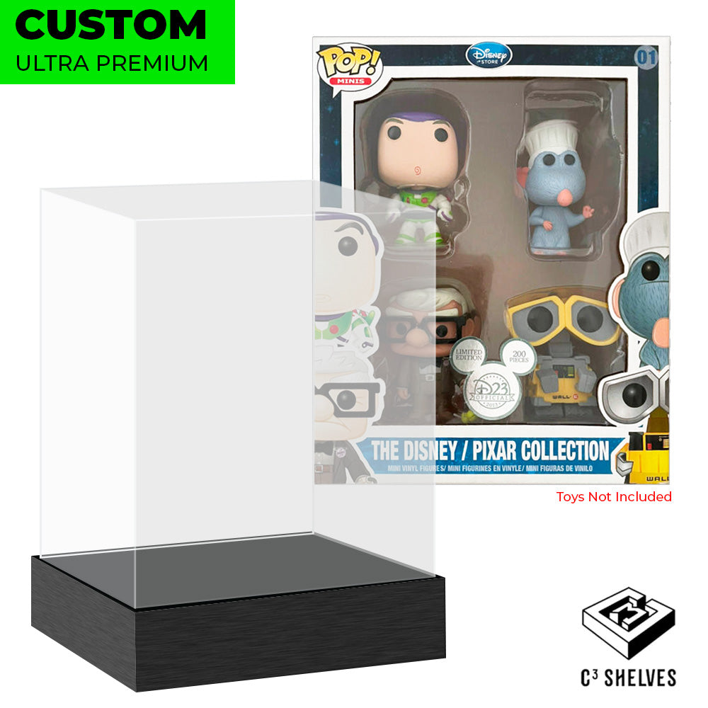 the disney pixar collection d23 custom acrylic ultra premium best funko pop hard protectors thick strong vinyl pop shield vaulted armor collect protect display geek exclusive wall mount case c3 shelves