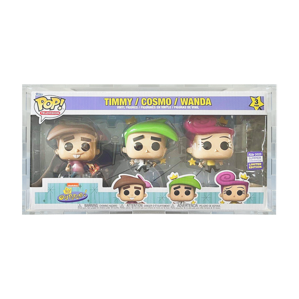 3 Pack Pop Fortress Acrylic Display Case for Funko Pop Vinyl Grails Vaulted Figures by Display Geek