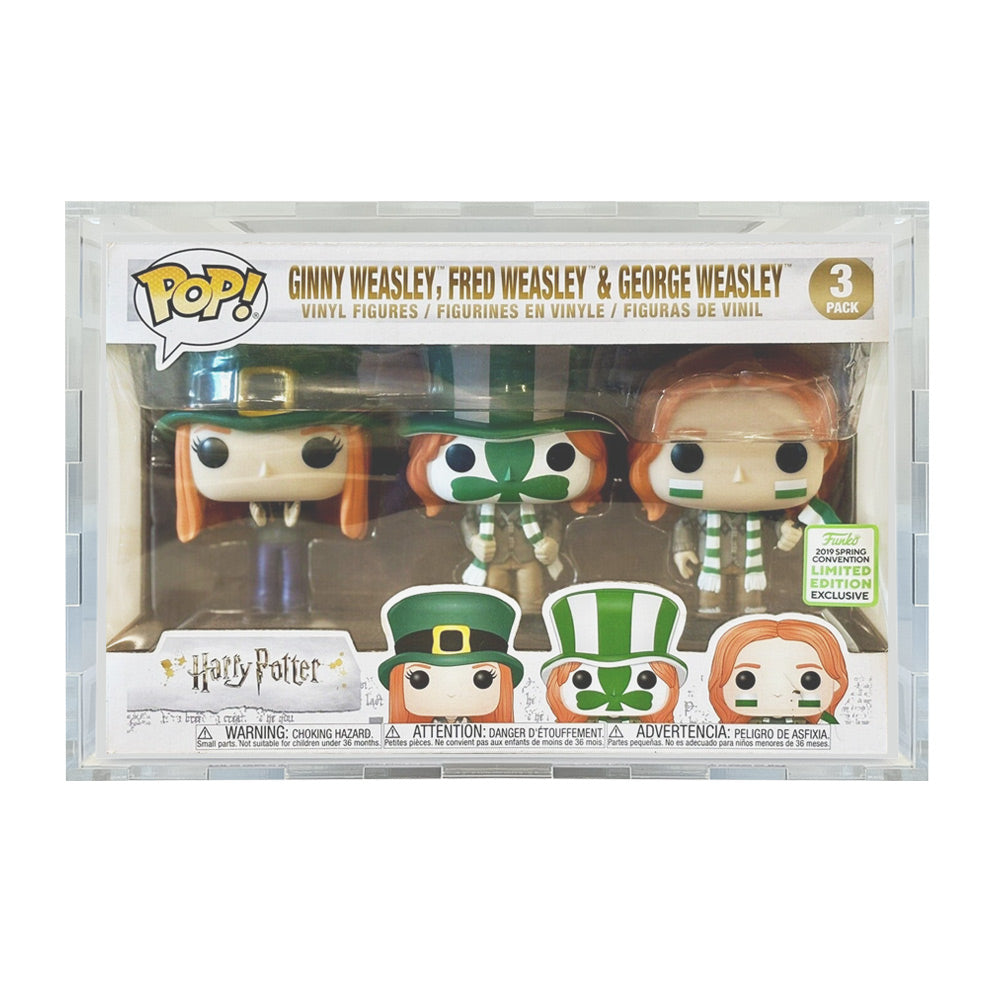 3 PACK QUIDDITCH - 4.5mm thick Pop Fortress Custom Acrylic Hard Case for Funko Pop Grail Boxes (Fits 6.25h x 9.5w x 3.5d)