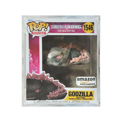 POP DELUXE GODZILLA SLEEPING #1546 - 4.5mm thick Pop Fortress Custom Acrylic Hard Case for Funko Pop Grail Boxes (Fits 7h x 5.5w x 5d) Exclusive to Display Geek & The Protector Guide App