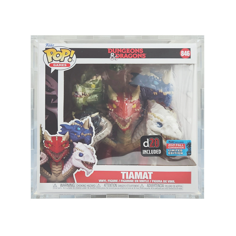 6 INCH TIAMAT #846 - 4.5mm thick Pop Fortress Custom Acrylic Hard Case for Funko Pop Grail Boxes (Fits 7h x 7.25w x 6.75d)