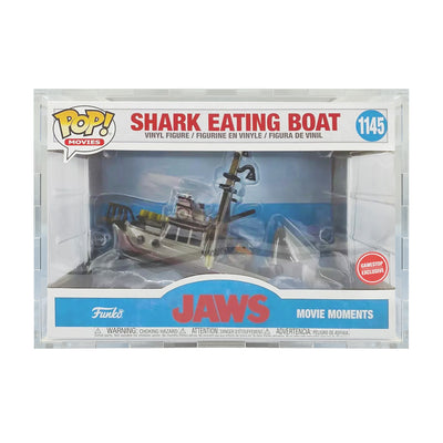 POP MOVIE MOMENTS JAWS GS BOAT #1145 - 4.5mm thick Pop Fortress Custom Acrylic Hard Case for Funko Pop Grail Boxes (Fits 7.25h x 10.75w x 8d)