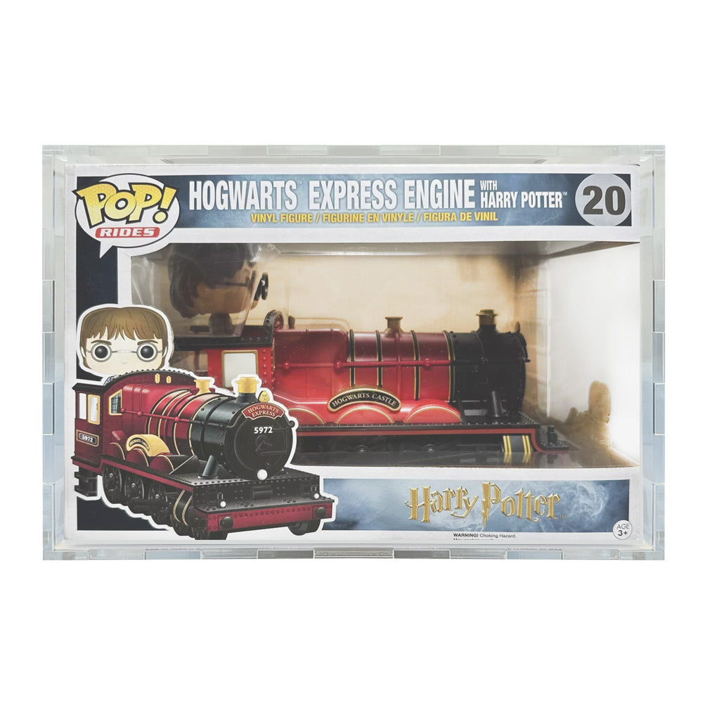 POP RIDES HOGWARTS EXPRESS - 4.5mm thick Pop Fortress Custom Acrylic Hard Case for Funko Pop Grail Boxes (Fits 7.5h x 10.5w x 8d)