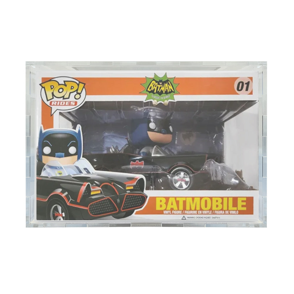 POP RIDES SMALL - 4.5mm thick Pop Fortress Custom Acrylic Hard Case for Funko Pop Grail Boxes (Fits 6.5h x 9.75w x 7.25d)