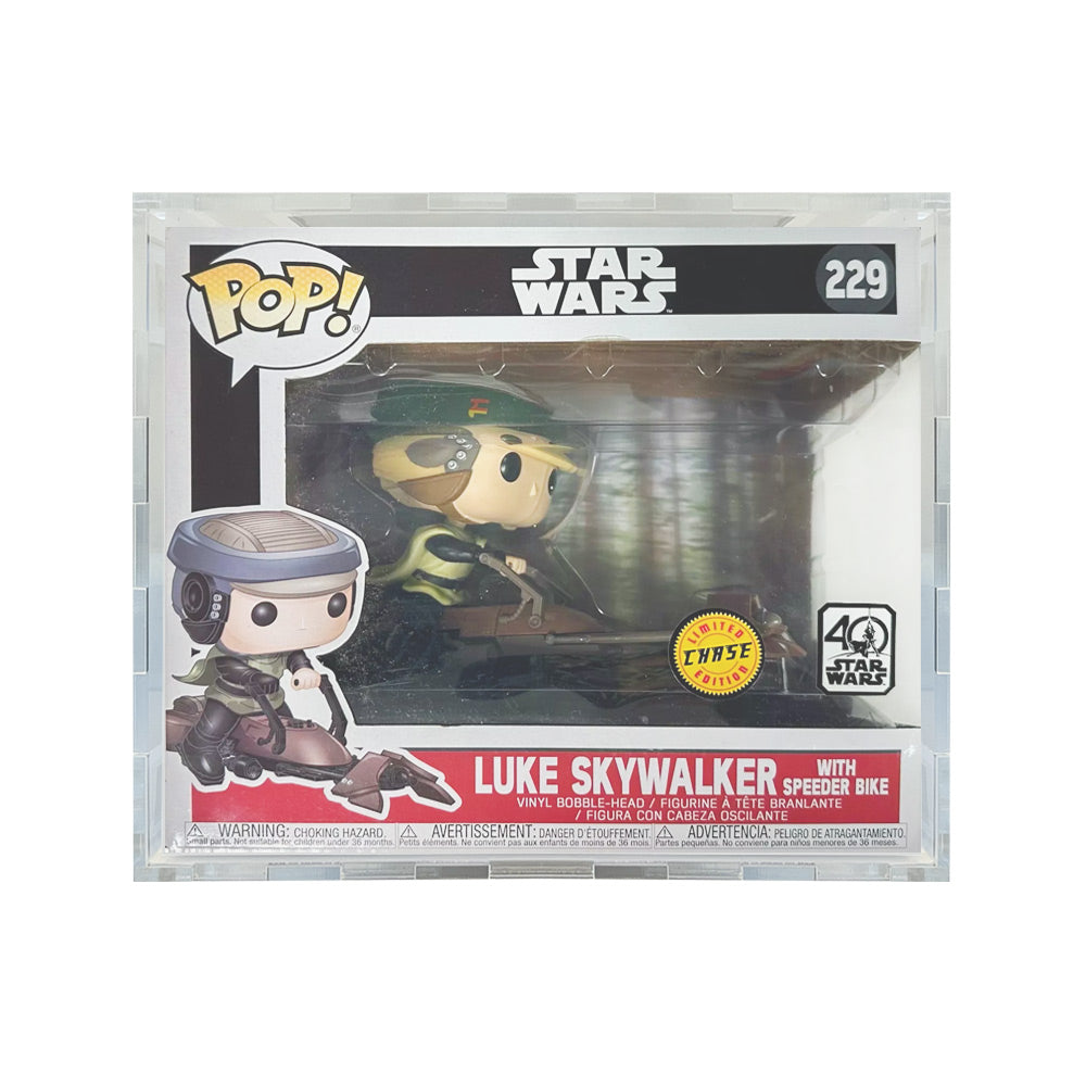 POP RIDES SPEEDER BIKE - 4.5mm thick Pop Fortress Custom Acrylic Hard Case for Funko Pop Grail Boxes (Fits 7h x 8w x 4.875d)