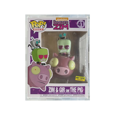 ZIM & GIR RIDE #41 - 4.5mm thick Pop Fortress Custom Acrylic Hard Case for Funko Pop Grail Boxes (Fits 9.5h x 7.25w x 7d) Exclusive to Display Geek & The Protector Guide App