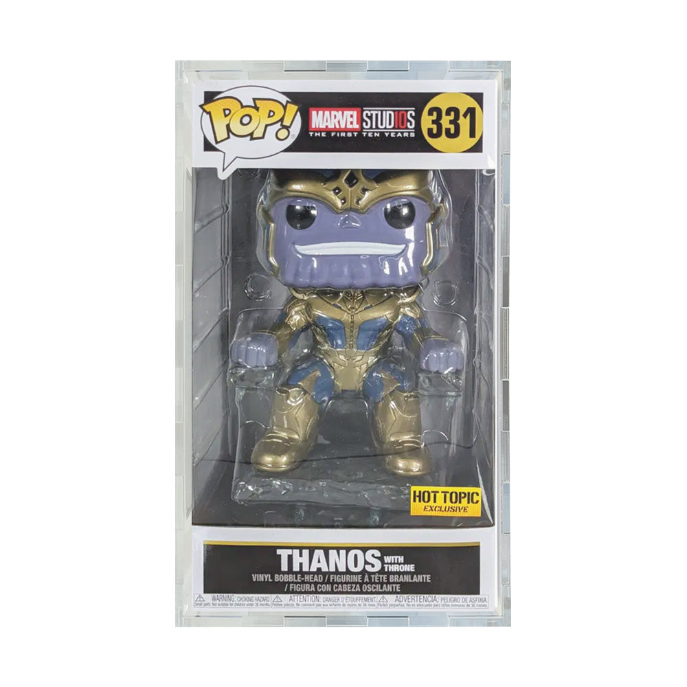 Funko Pop Thanos with Throne #331 Hot Topic Exclusive Fortress Acrylic Display Case for Funko Pop Vinyl Grails Vaulted Figures by Display Geek