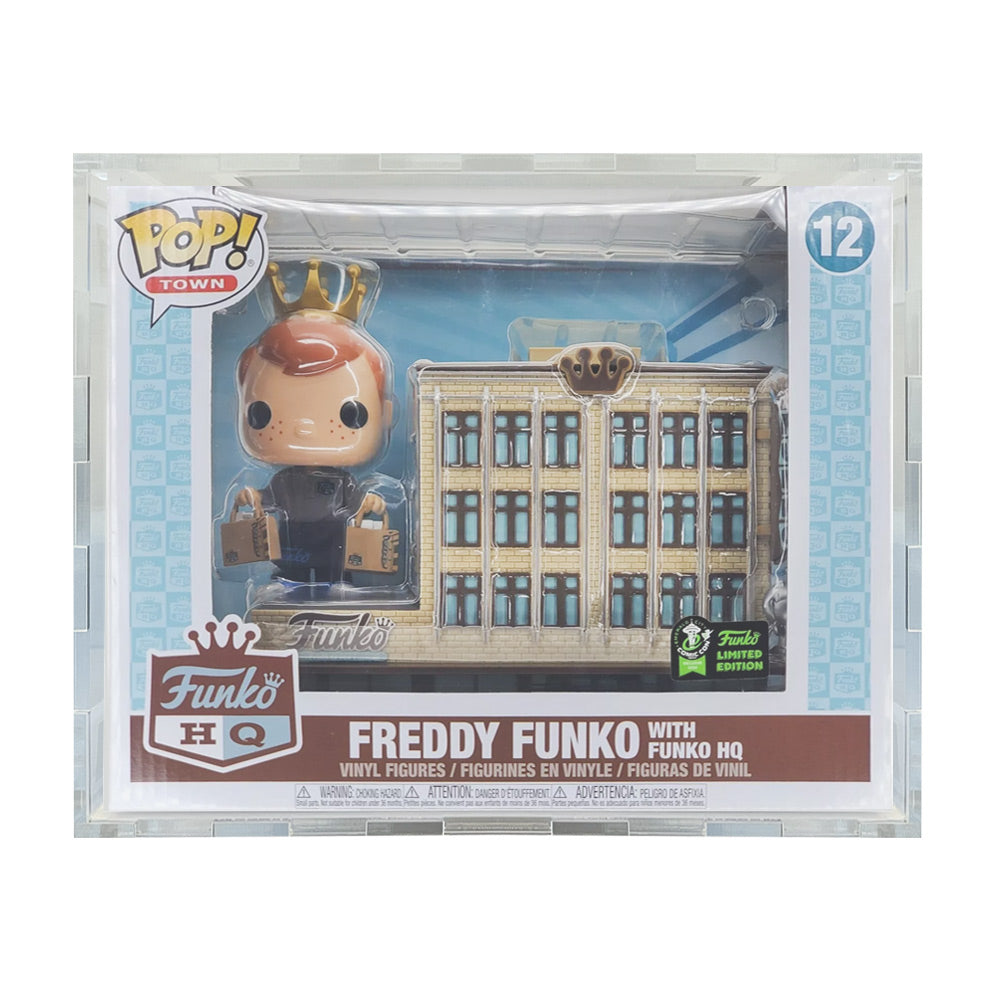 POP TOWN - 4.5mm thick Pop Fortress Custom Acrylic Hard Case for Funko Pop Grail Boxes (Fits 8h x 10w x 6d)