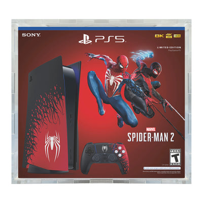 PS5 Spider-Man 2 Console Pop Fortress Acrylic Display Case for Video Game Grails Vaulted Figures by Display Geek