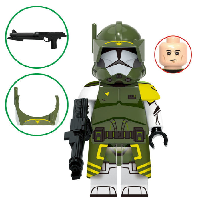 Commander Doom Clone Trooper (Star Wars) - Custom Building Blocks Mini Figures Compatible with LEGO