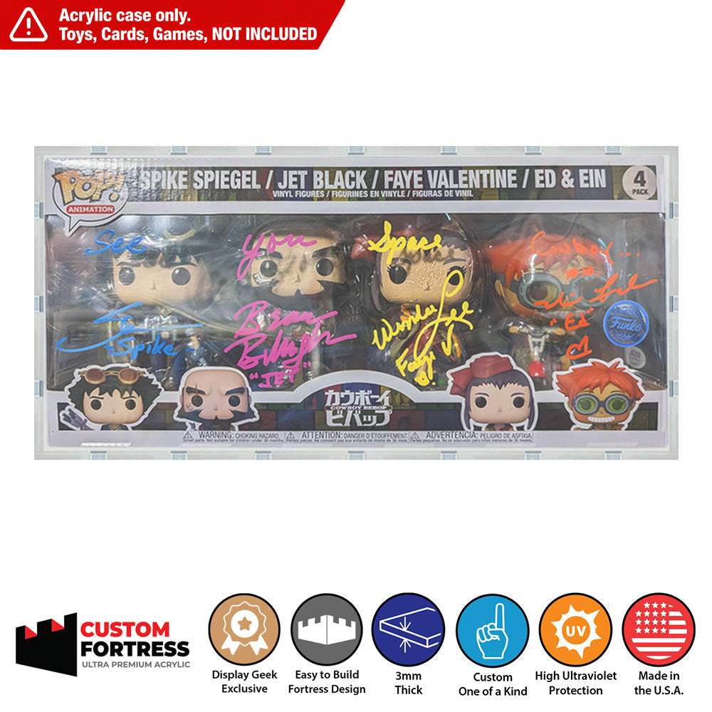 Custom Acrylic Hard Case for Funko Pop 4 Pack Cowboy Bebop Box (3mm th ...