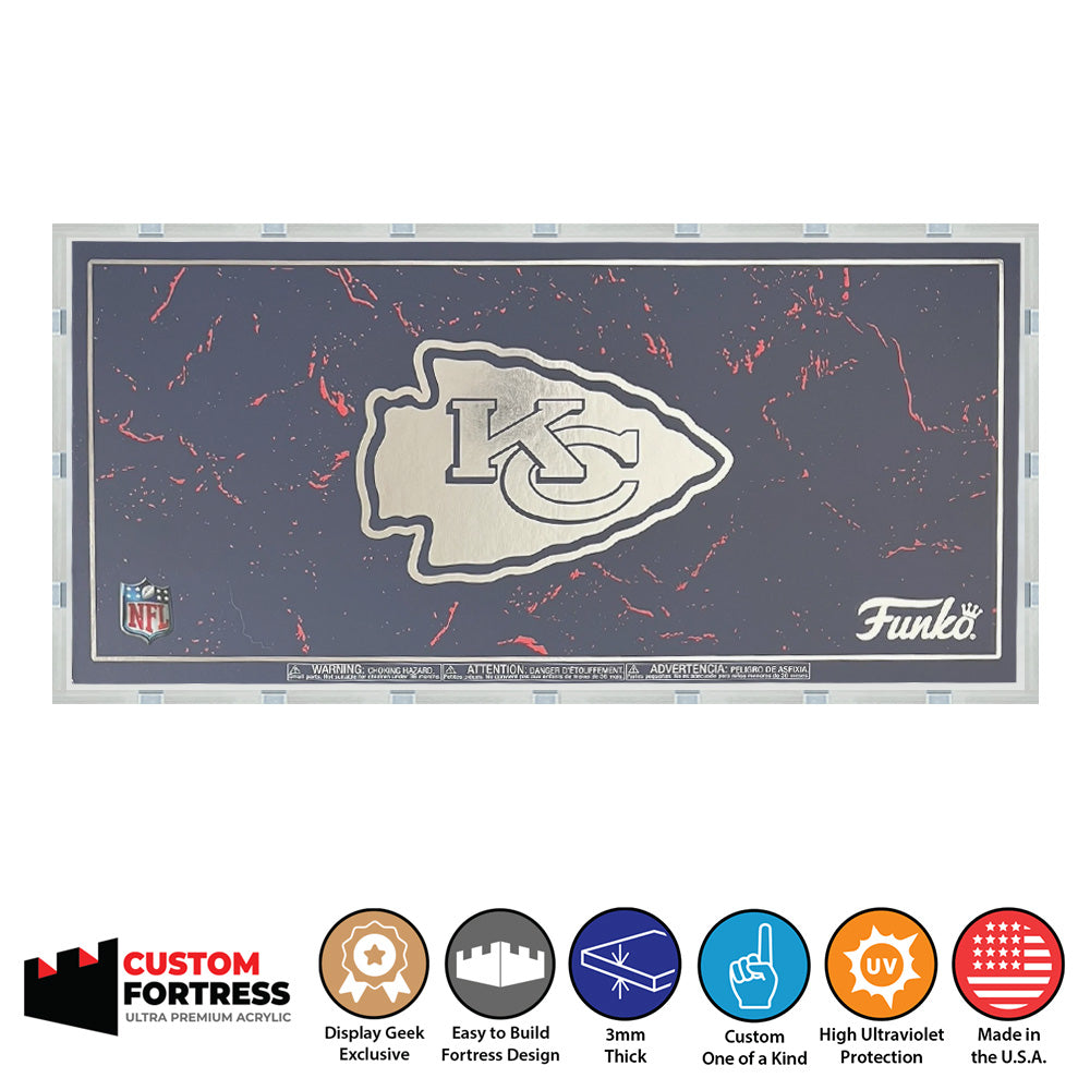 Custom Acrylic Hard Case for Funko Pop 4 Pack Kansas City Chiefs 2024 Super Bowl LVIII Champions Outer Box (3mm thick, UV Resistant) Fits 6.5h x 13.75w x 3.75d
