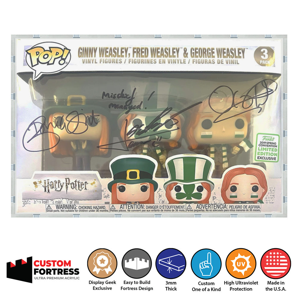 Custom Acrylic Hard Case for Funko Pop 3 Pack Quidditch World Cup ECCC Box (3mm thick, UV Resistant) Fits 6.25h x 9.5w x 3.5d
