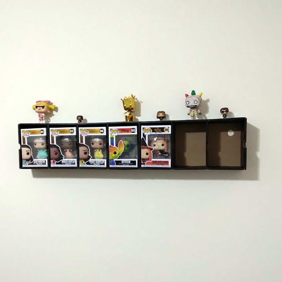 KUBBIE SLIM BLACK (1x7) - In Box Display Case for Funko Pops, Wall