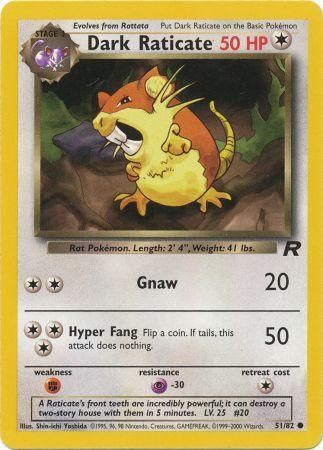 PCG: 051/082 Team Rocket, Dark Raticate