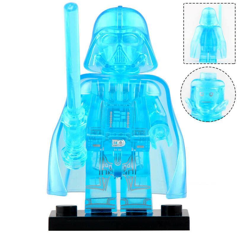 Darth Vader Transparent Blue (Star Wars) - Custom Building Blocks Mini Figures Compatible with LEGO