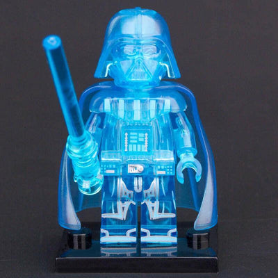 Darth Vader Transparent Blue (Star Wars) - Custom Building Blocks Mini Figures Compatible with LEGO