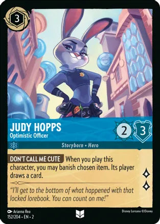 Disney Lorcana: ROTF, 152/204 Judy Hopps (Optimistic Officer) (UC)