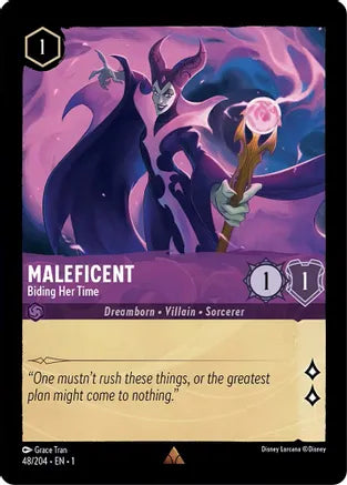 Disney Lorcana: TFC, 52/204 Maleficent (Biding Her Time) (R)