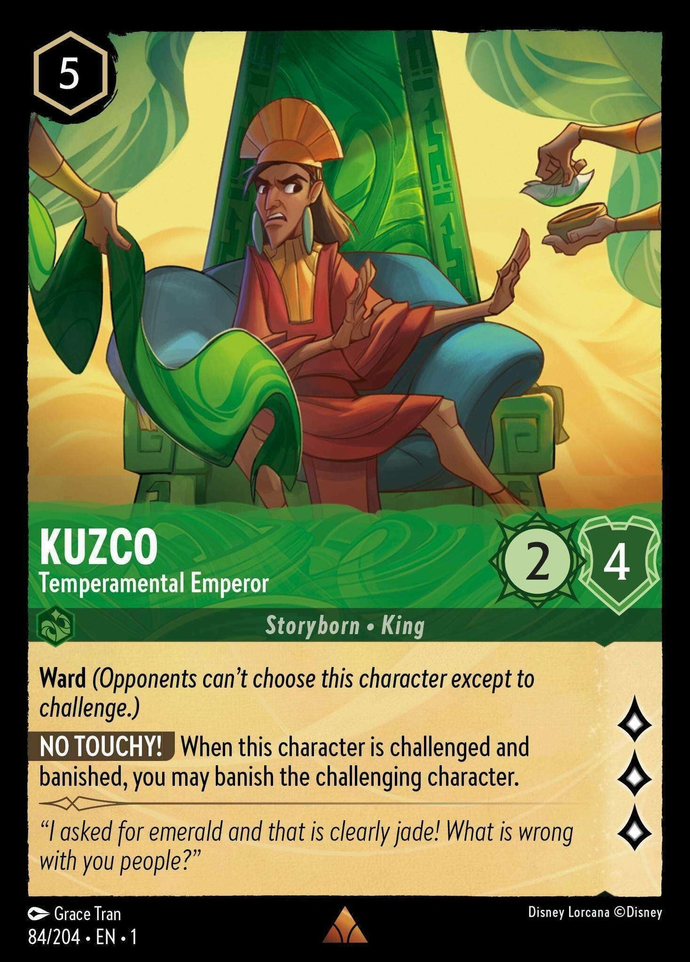 Disney Lorcana: TFC, 84/204 Kuzco (Temperamental) (R)