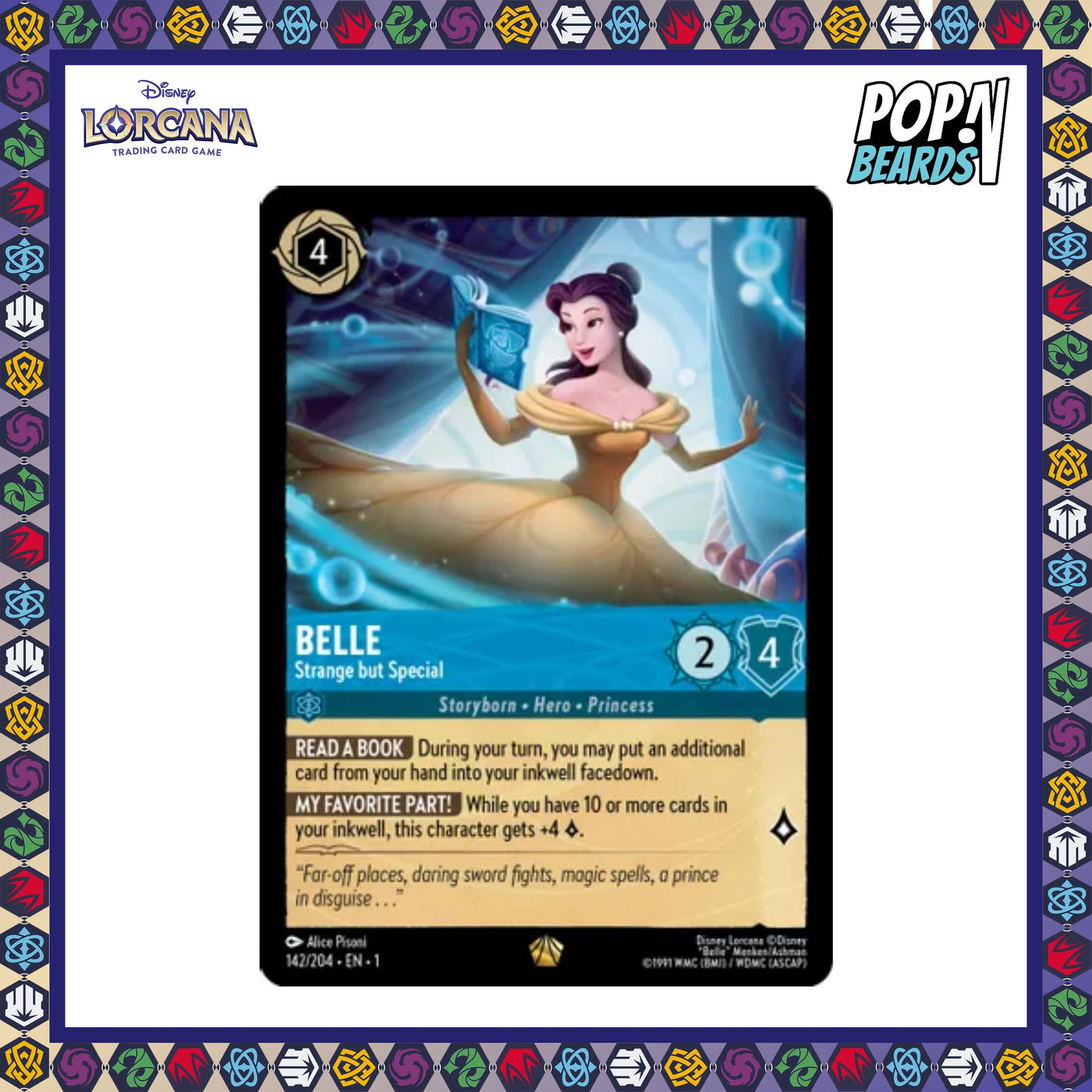 Disney Lorcana: TFC, 142/204 Belle (Strange But Special) (L)