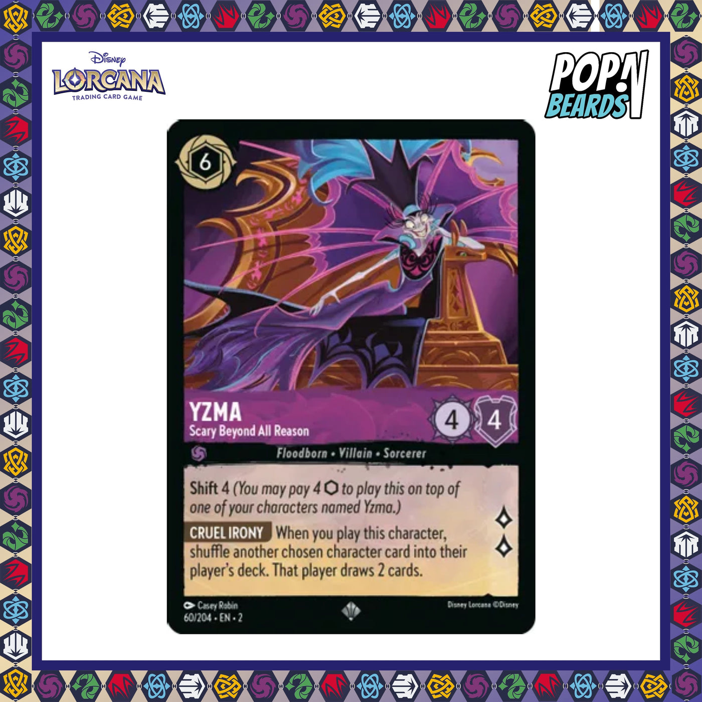 Disney Lorcana: ROTF, 60/204 Yzma (Scary Beyond All Reason) (SR)