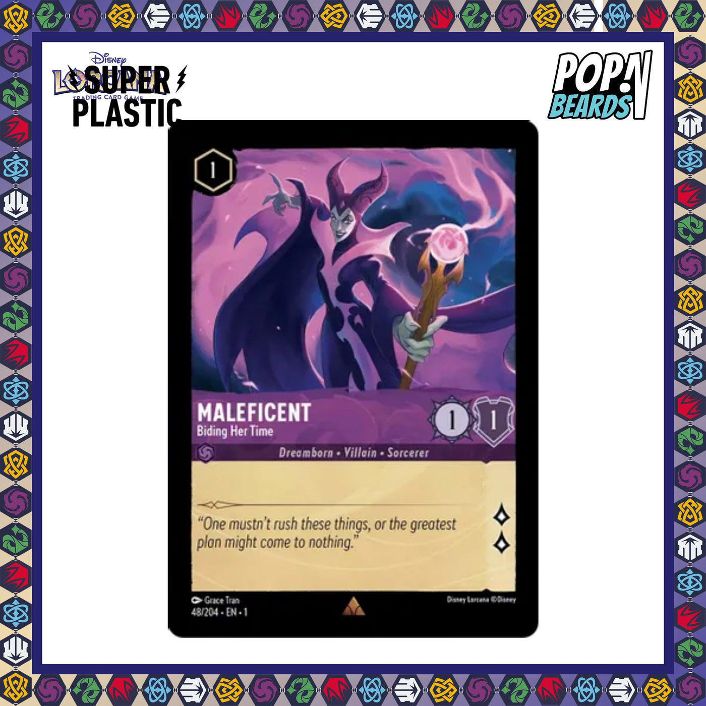 Disney Lorcana: TFC, 52/204 Maleficent (Biding Her Time) (R)