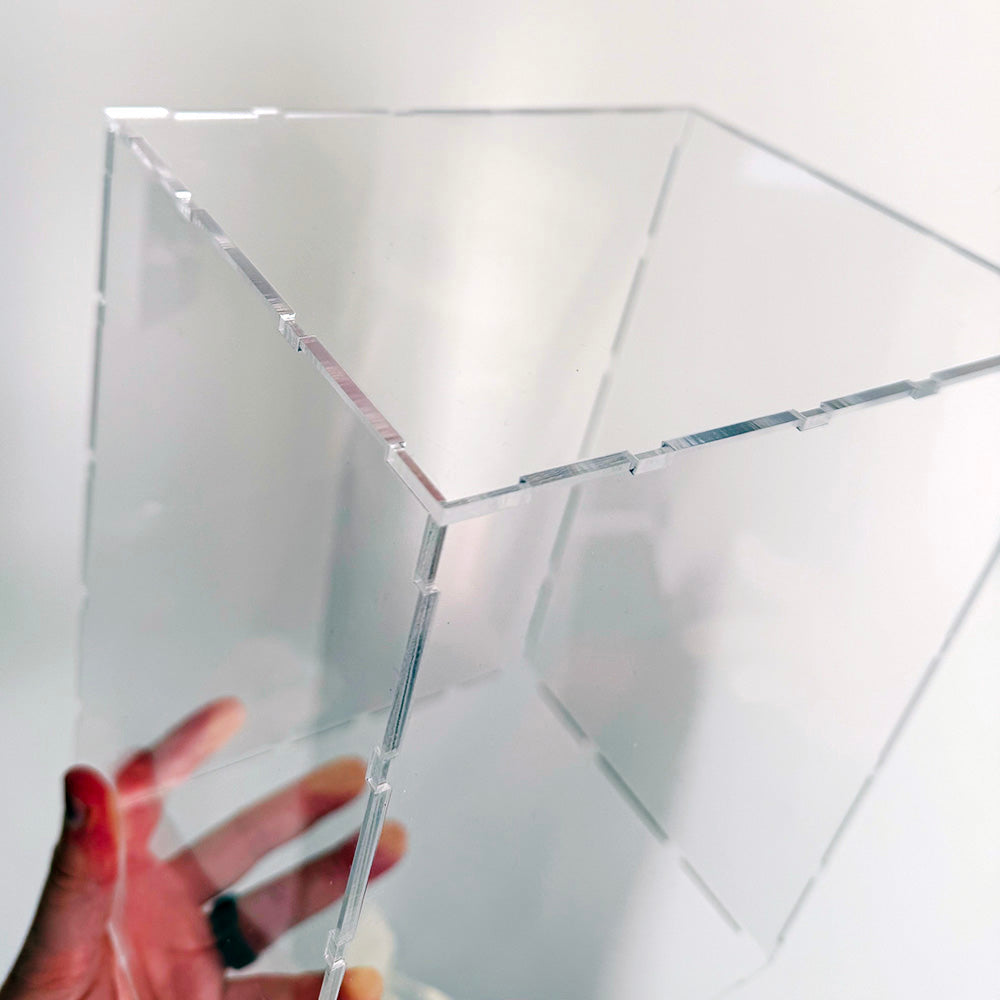 Close-Up of Display Geek Acrylic Hard Case for Collectibles