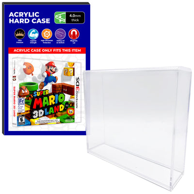 Acrylic Case for Nintendo 3DS Standard Video Game Cases, 4mm thick, UV Resistant & Magnetic Slide Bottom